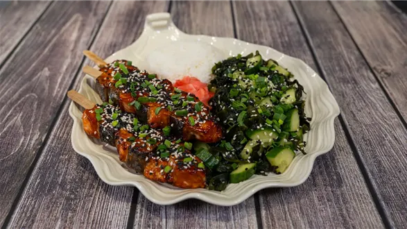  Szaszłyki yakitori z łososia